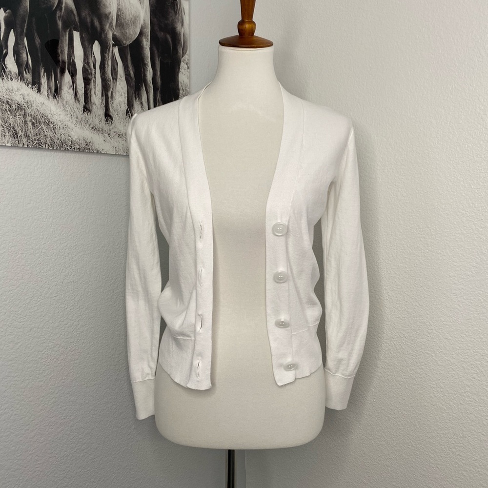 White JCrew Cardigan
